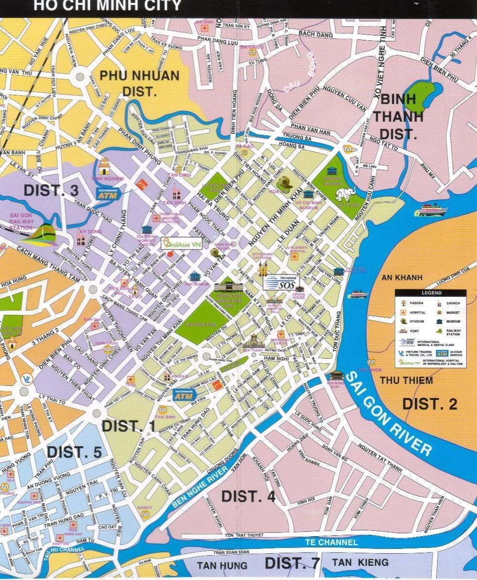 hcmc الخريطة السياحية