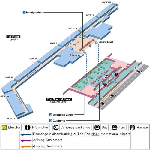 saigon airport خريطة